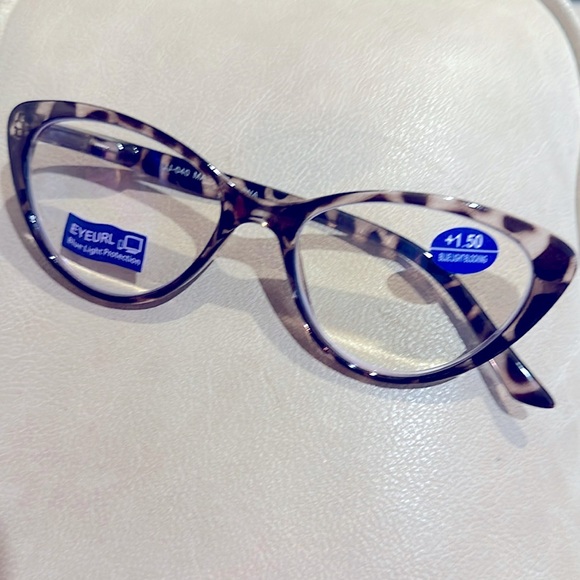 Reading Glasses Cat Eye  +1.50 Blue Light Filter - Picture 4 of 4